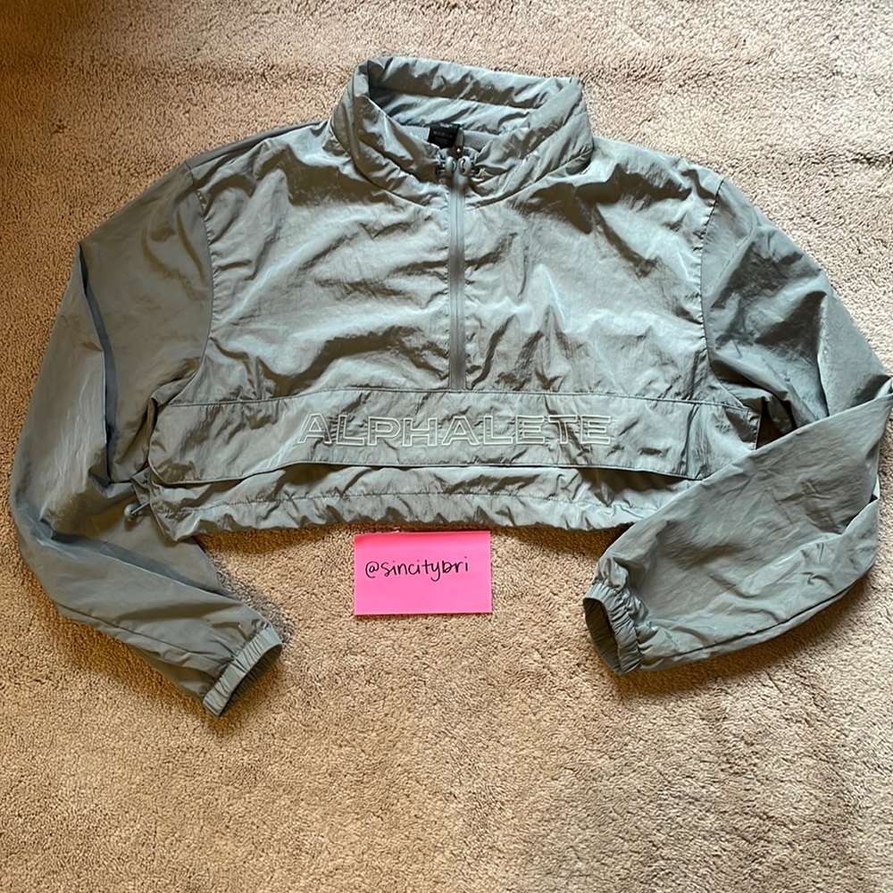 Alphalete Steel Blue Endure Crop Jacket
